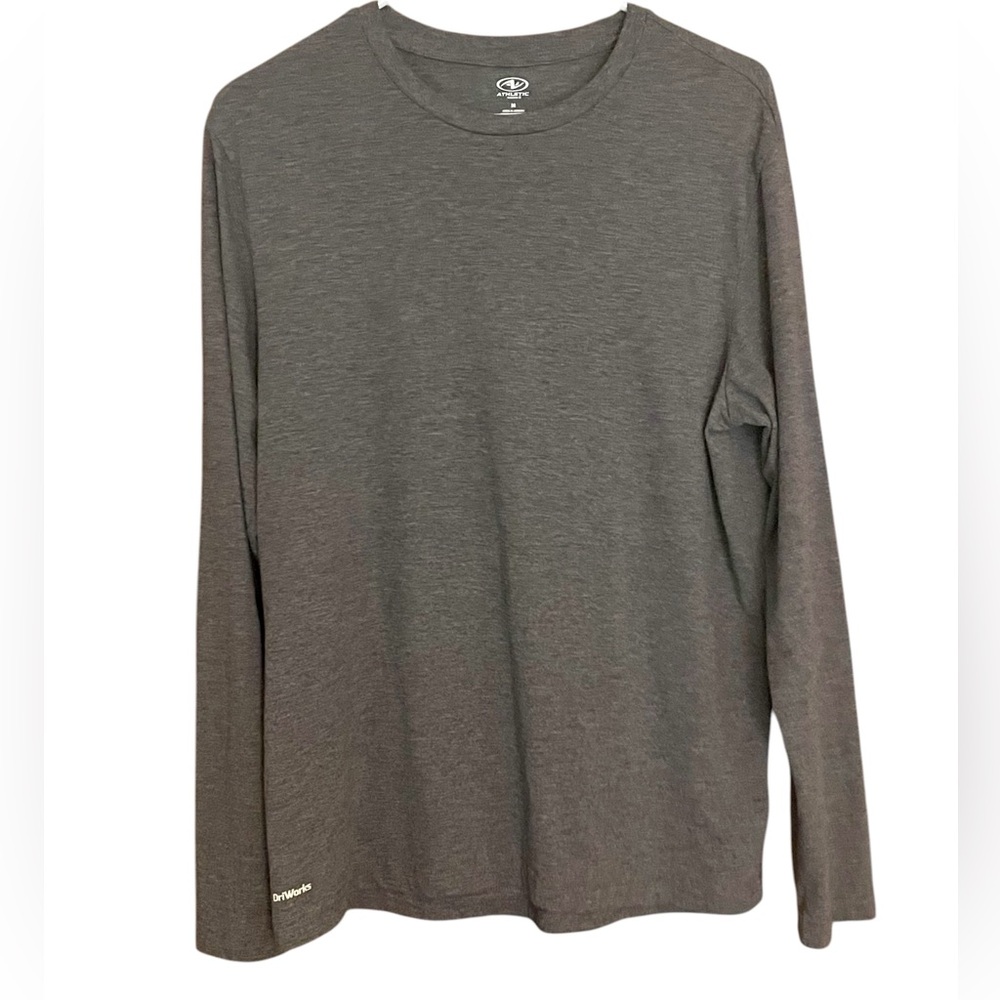 Athletic Works DriWorks Gray Long Sleeve Shirt Sz M